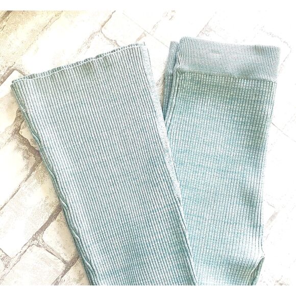 Le Ore Rimini Green Marled Ribbed Knit Stretchy Trousers Revolve Sustainable S - Picture 14 of 14